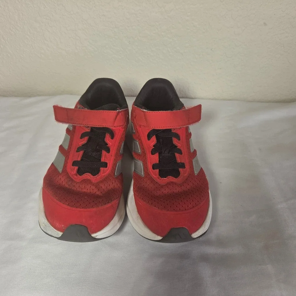 Adidas Duramo 10 Kids Red Silver Running Shoes GW8756 Size 1.5Y